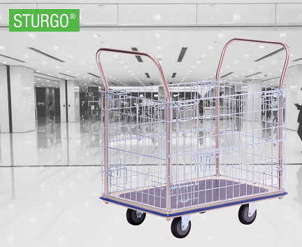 Single Platform Trolley - Mesh Sides