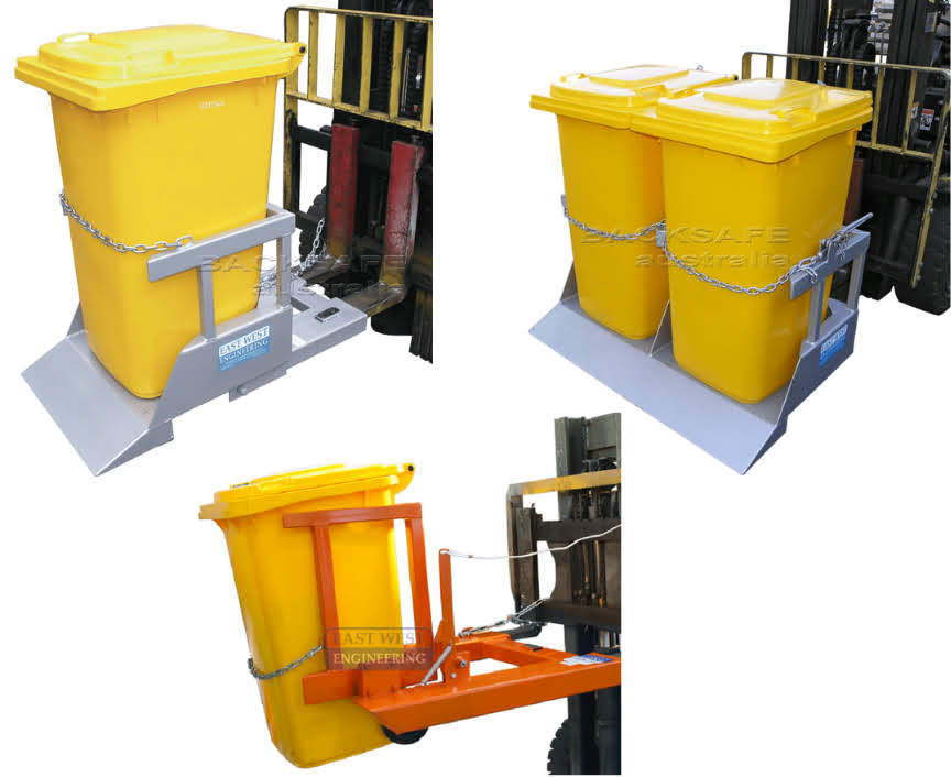 Wheelie Bin Tipper Forklift Attachment