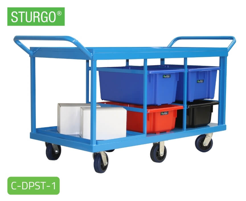 Custom Double Platform Stock Trolley