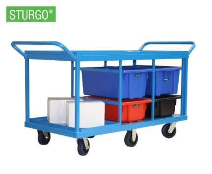 Custom STURGO® Double Platform Stock Trolley