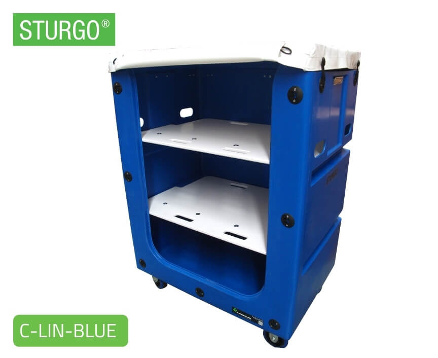 Custom Linen Trolley Blue