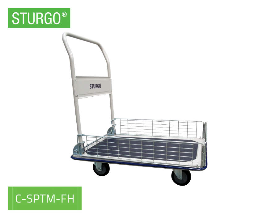 Custom Platform Trolley with Mesh Lip