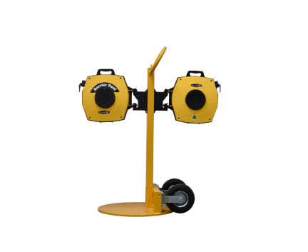 The Lemur: Mobile Barrier Stand for Retractable Tape Reels