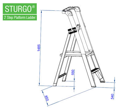 STURGO® Fibreglass Platform Ladder