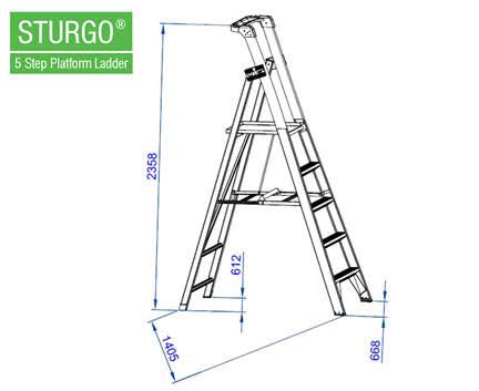 STURGO® Aluminium Platform Ladder