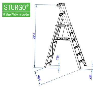 STURGO® Aluminium Platform Ladder