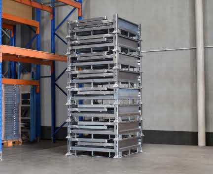 Zinc Pallet Cages - Cup Feet Design