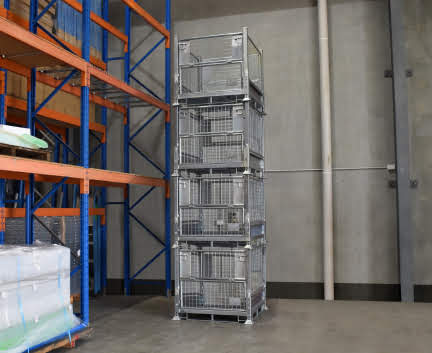 Zinc Pallet Cages - Cup Feet Design