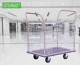 STURGO® Single Platform Trolley - Mesh Sides