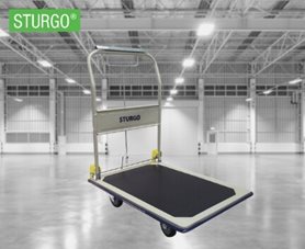 STURGO® Single Platform Trolley - Folding Handle & Handbrake